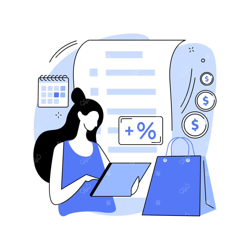 تأخیر در پرداخت - تصویرسازی انتزاعی وکتور