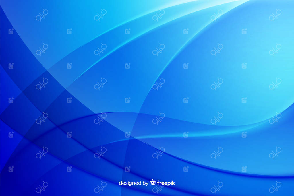خطوط منحنی انتزاعی با پس‌زمینه‌ای به رنگ آبی
