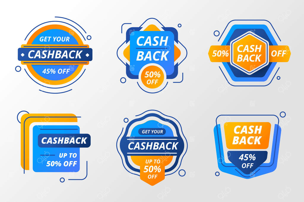 برچسب‌های رنگارنگ بازگشت نقدی