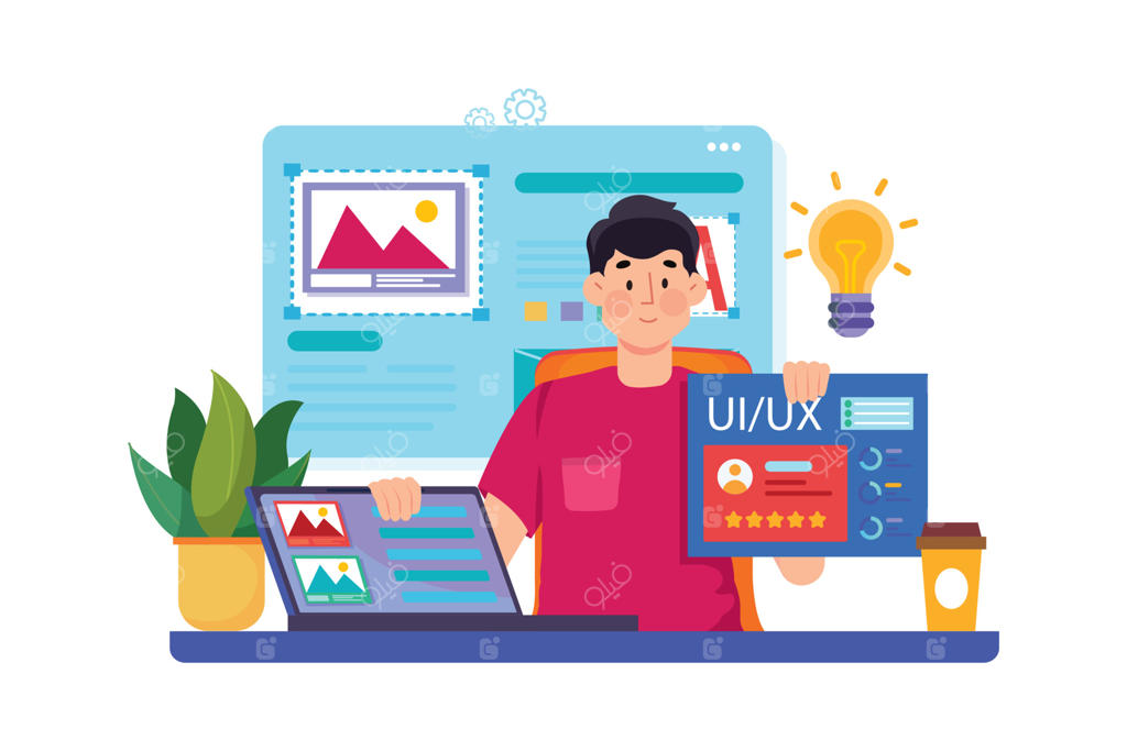 طراح نقشه راه تجربه کاربری را با استفاده از رابط کاربری ترسیم می‌کند.