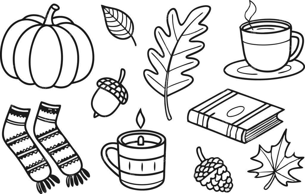 کلیپ آرت حال و هوای دلپذیر پاییزی برای کاردستی