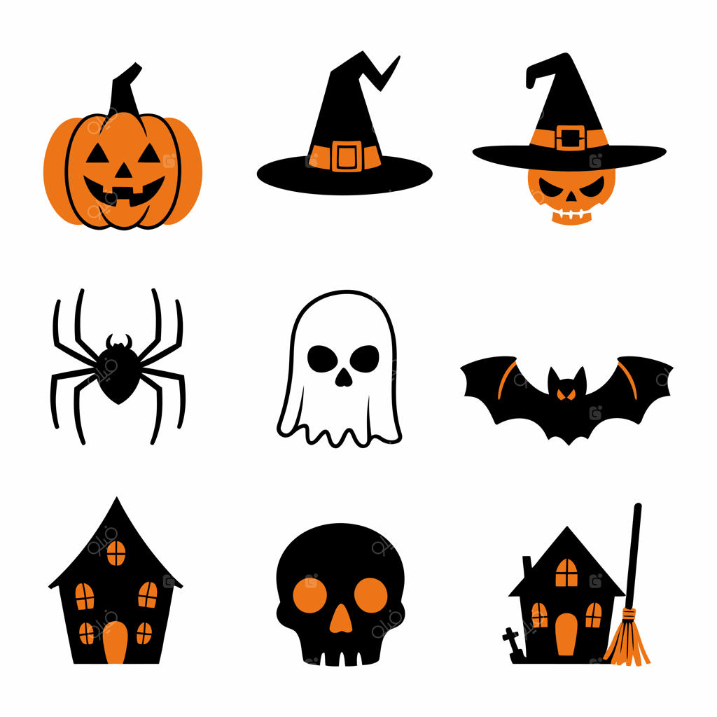 مجموعه آیکون‌ها و نمادهای هالووین