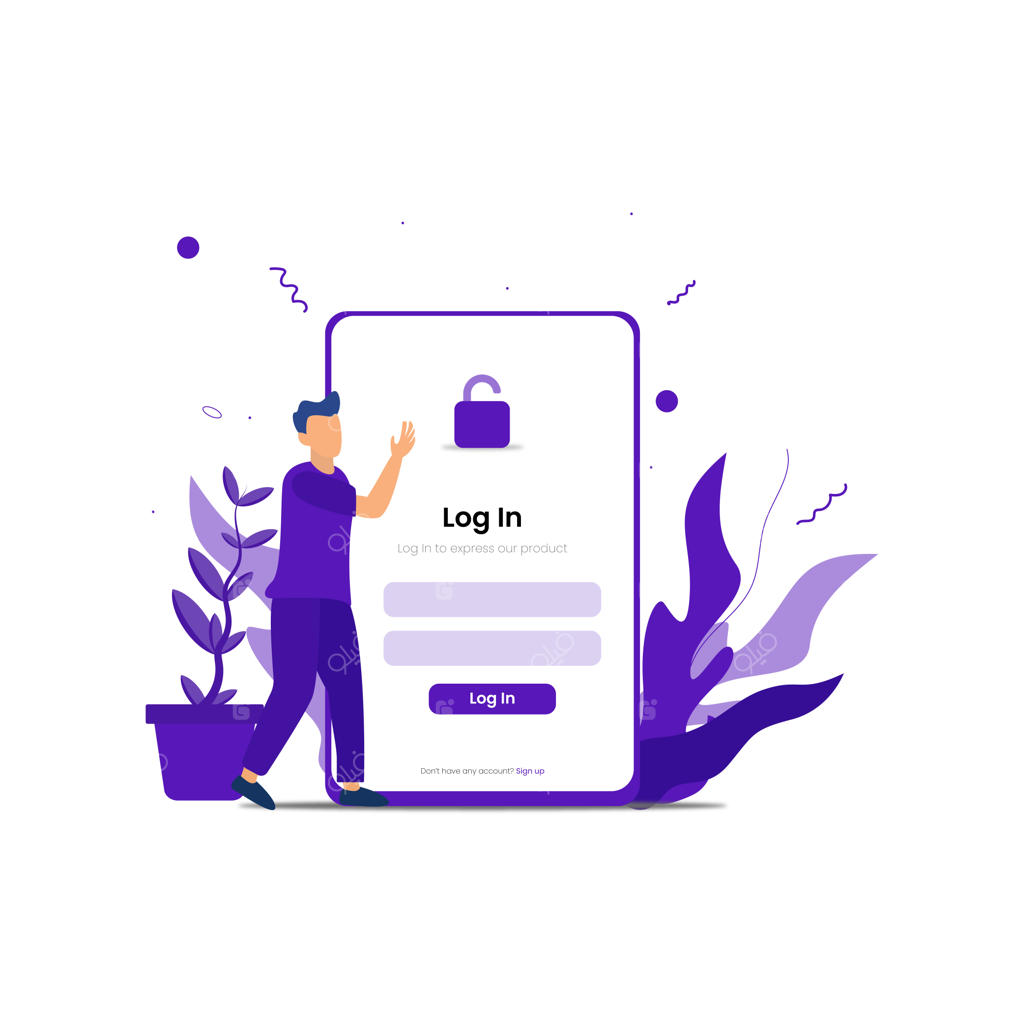 تصویرسازی دسکتاپ و موبایل با موضوع تحلیل داده برای صفحه ورود