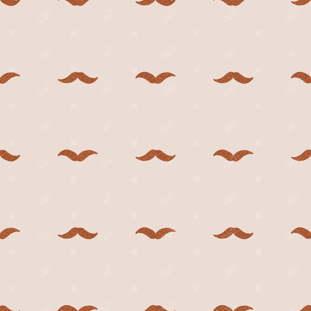 پترن یکپارچه سبیل. آرایشگاه وینتیج به سبک دودل.