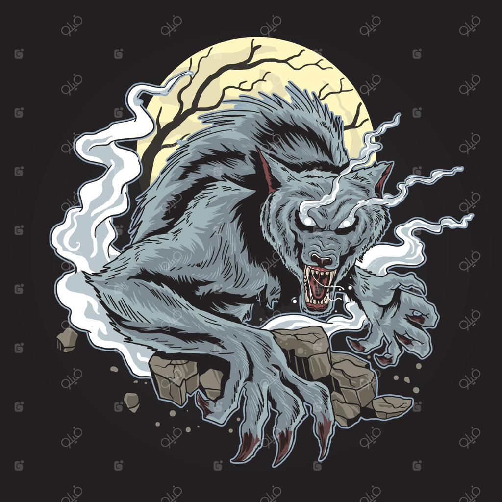 گرگ ترسناک در هالووین وحشت‌انگیز