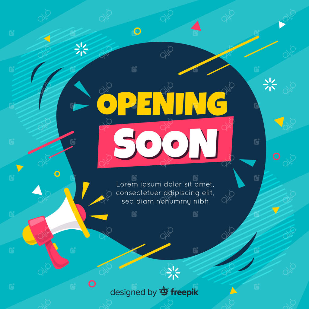 قالب پس‌زمینه افتتاحیه بزرگ با طراحی ساده