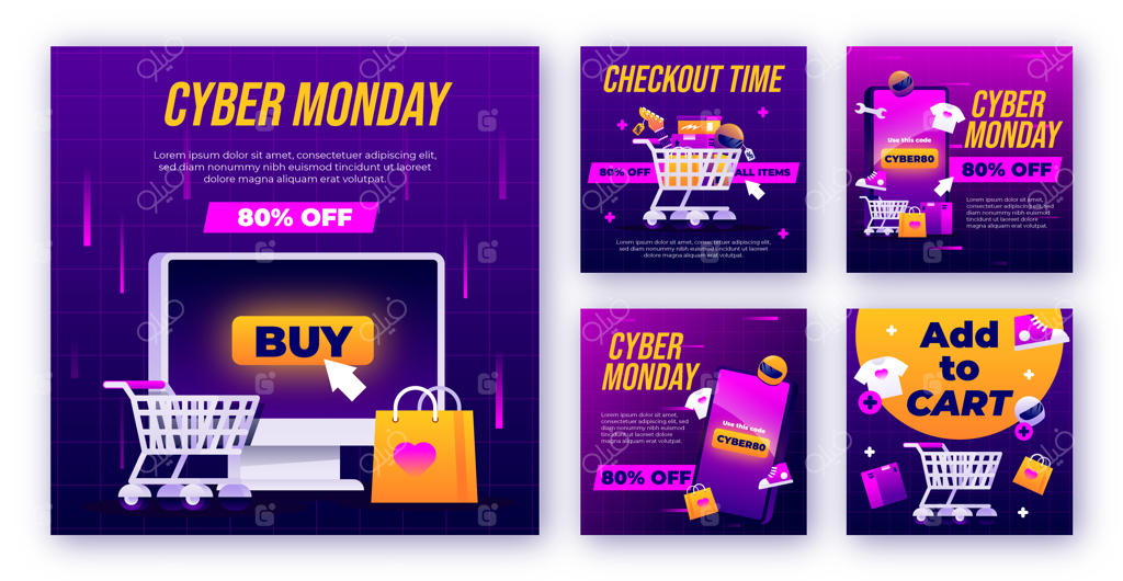 مجموعه پست‌های اینستاگرام برای سایبر ماندی