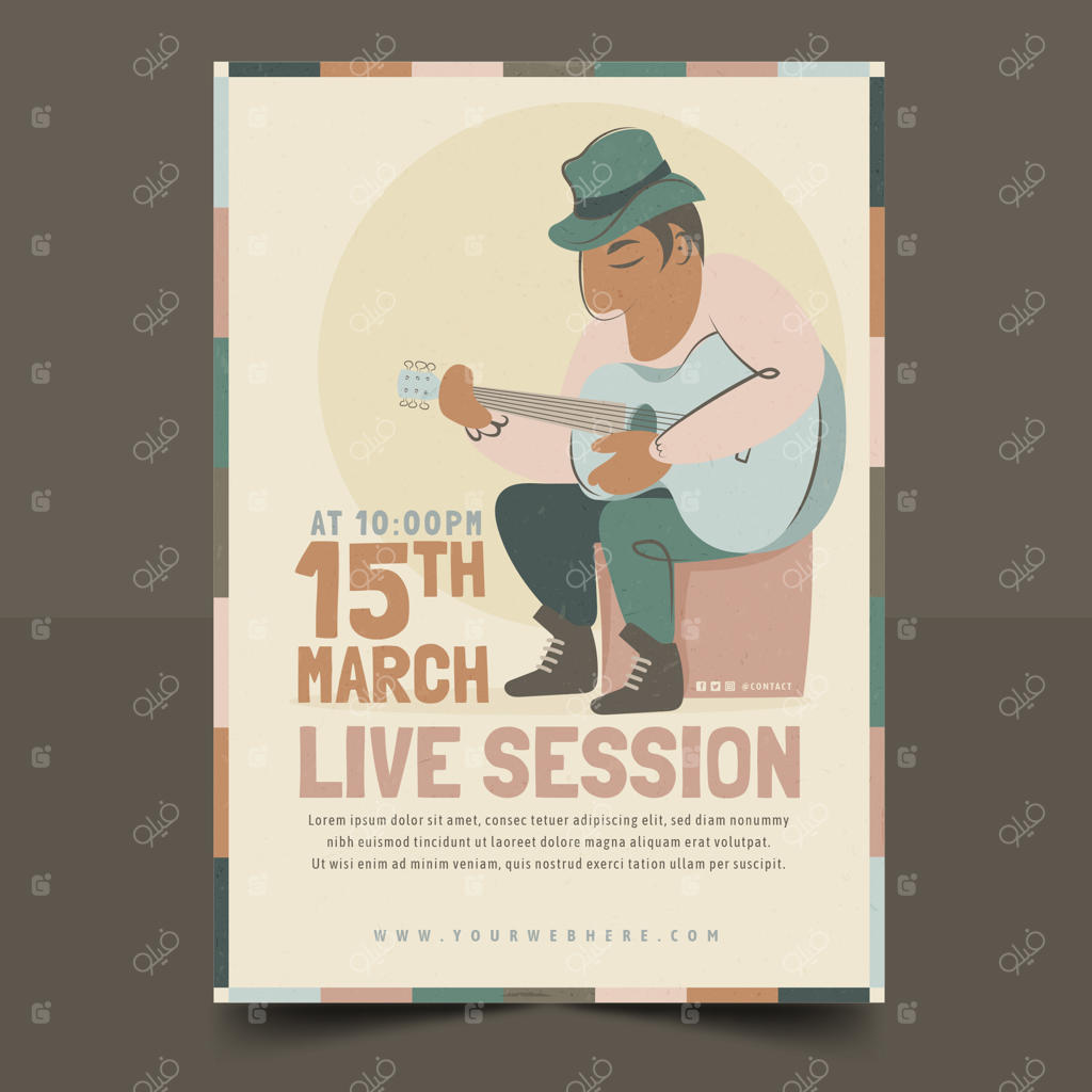 طراحی پوستر با رنگ‌های ملایم و آرام‌بخش