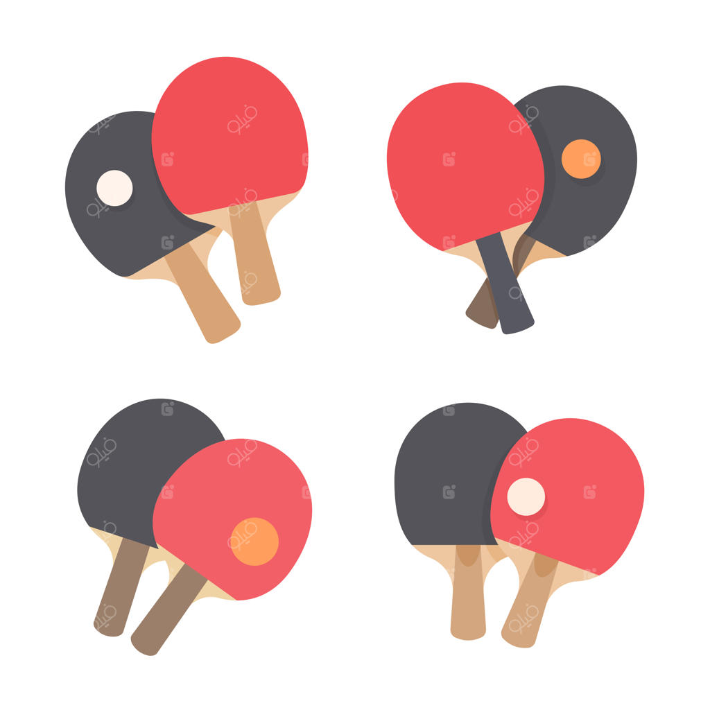 راکت پینگ پنگ برای ضربه زدن به توپ در مسابقات تنیس روی میز سالنی