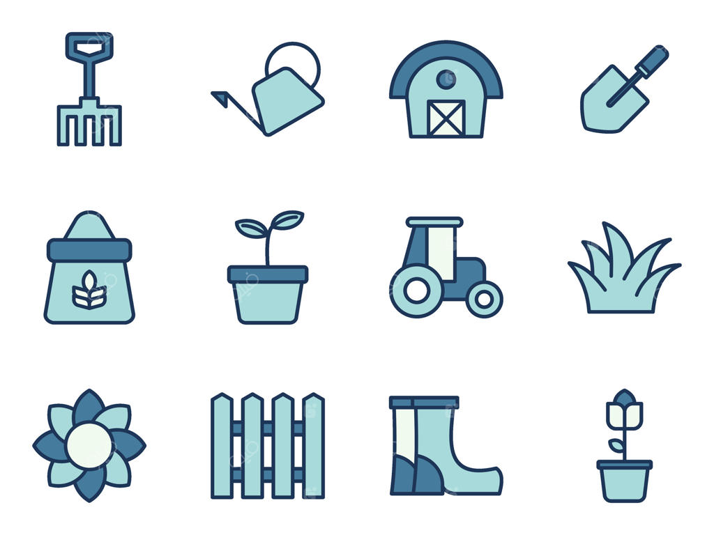 مجموعه قالب نماد باغ و مزرعه