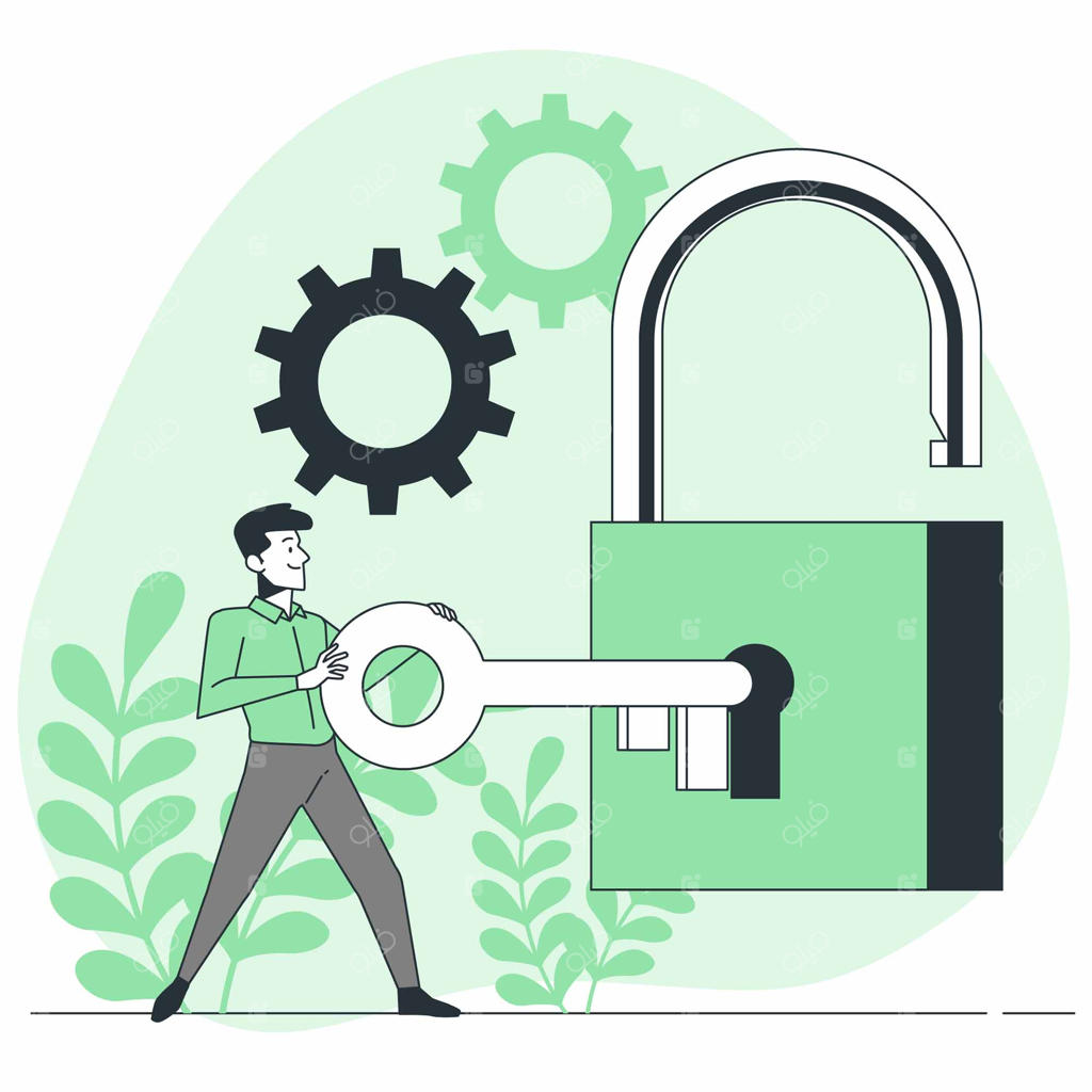 طرح مفهومی قفل باز