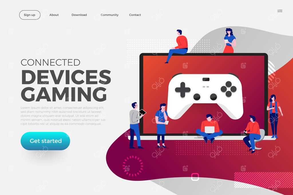 صفحه فرود: طرح‌های گرافیکی برای پلتفرم پخش زنده بازی