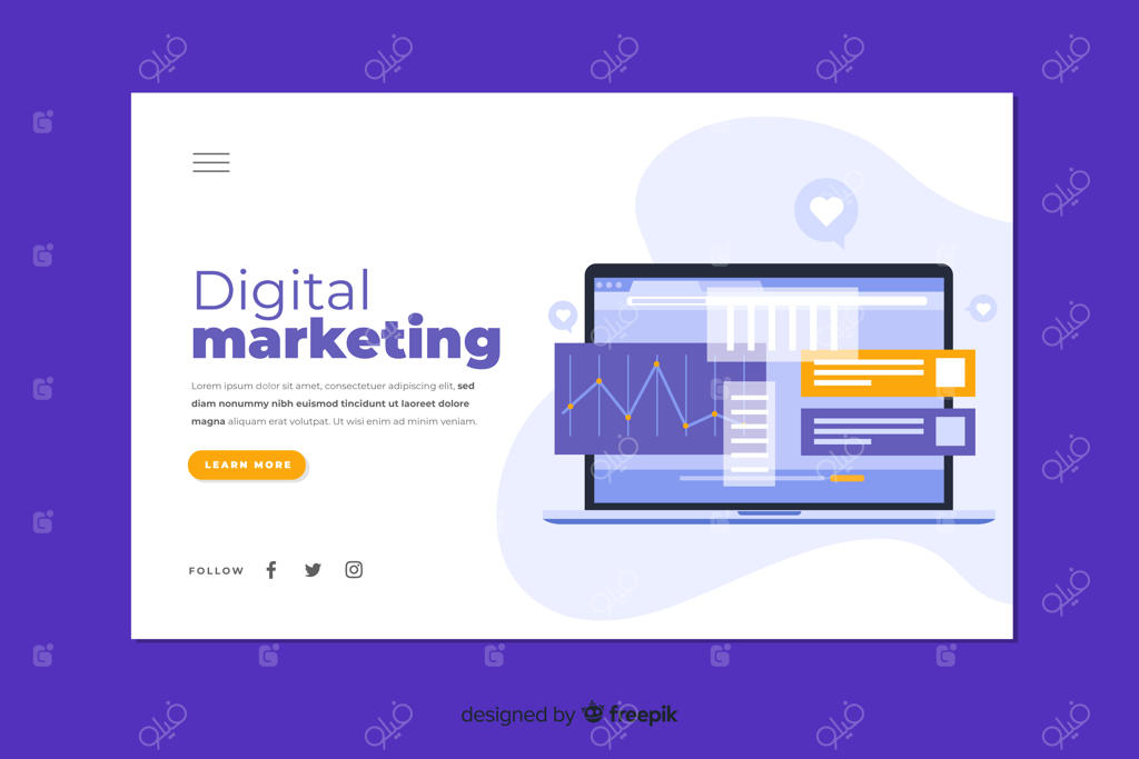 قالب صفحه فرود بازاریابی دیجیتال