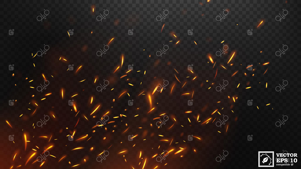 وکتور افکت جرقه‌های آتش
