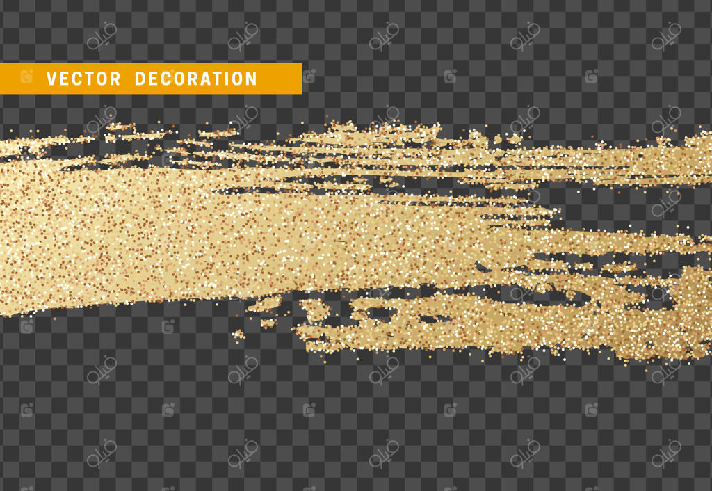 ضربه‌های قلم‌مو با رنگ طلایی براق - تصویر وکتور