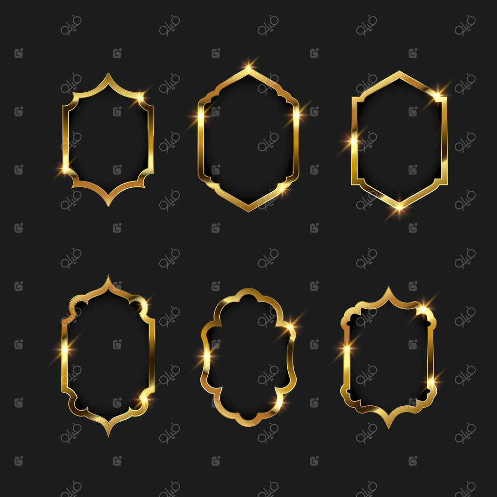 حاشیه قاب طلایی