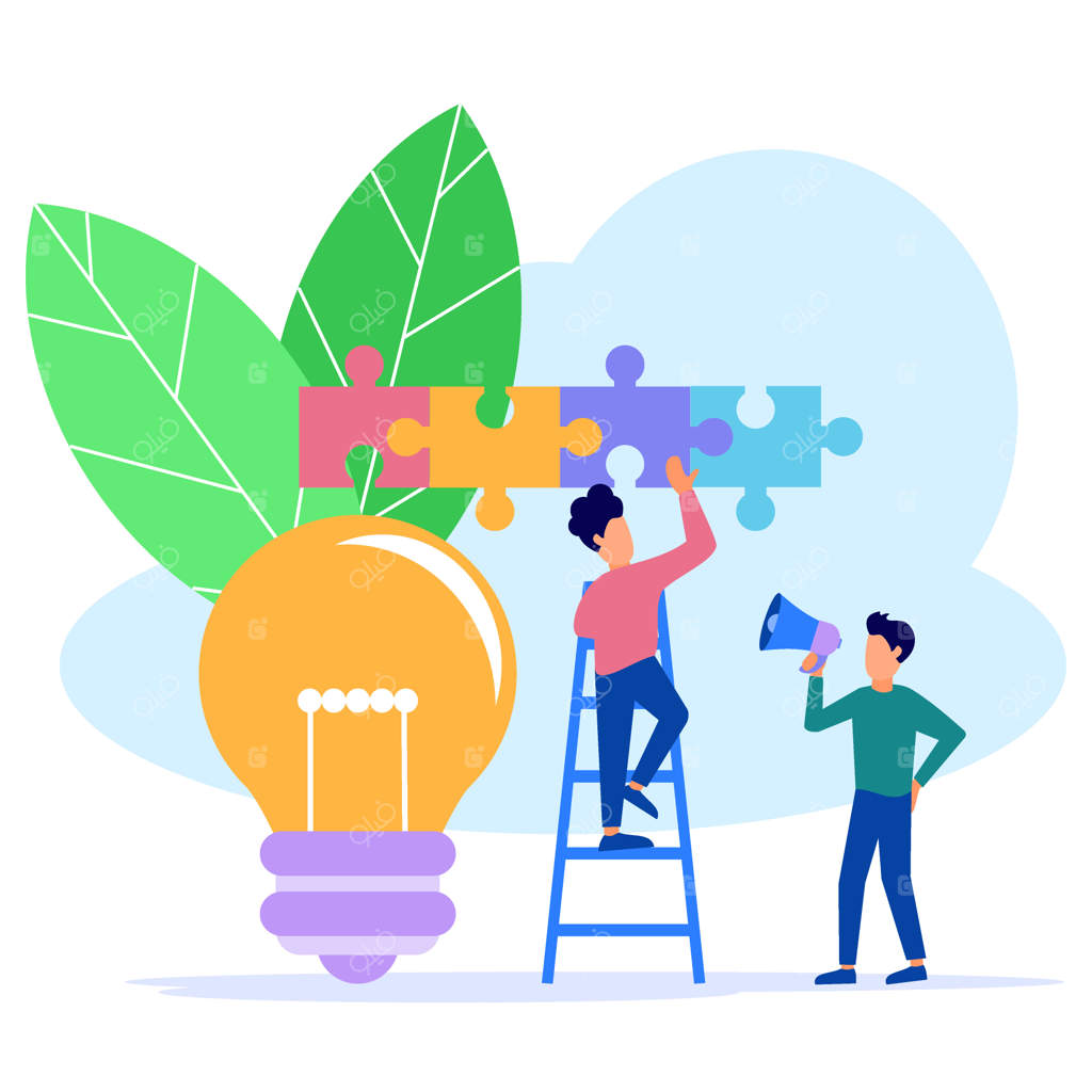 شخصیت کارتونی ایده تجاری به صورت وکتور و تصویر سازی