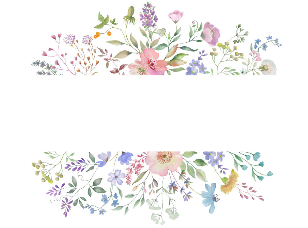 قاب گل‌آرایی با آبرنگ. تصویر دست‌کشیده بر روی زمینه سفید.