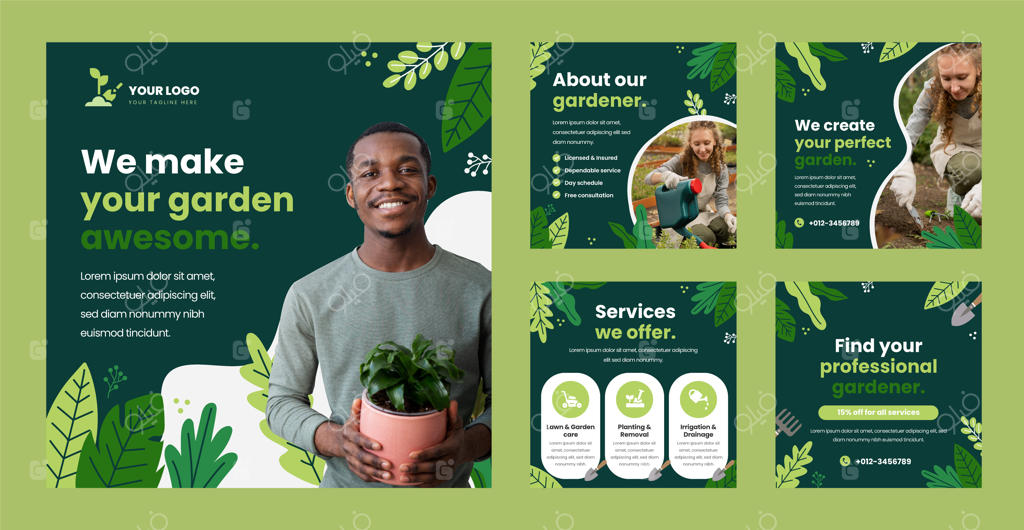 قالب عکاسی با طراحی تخت