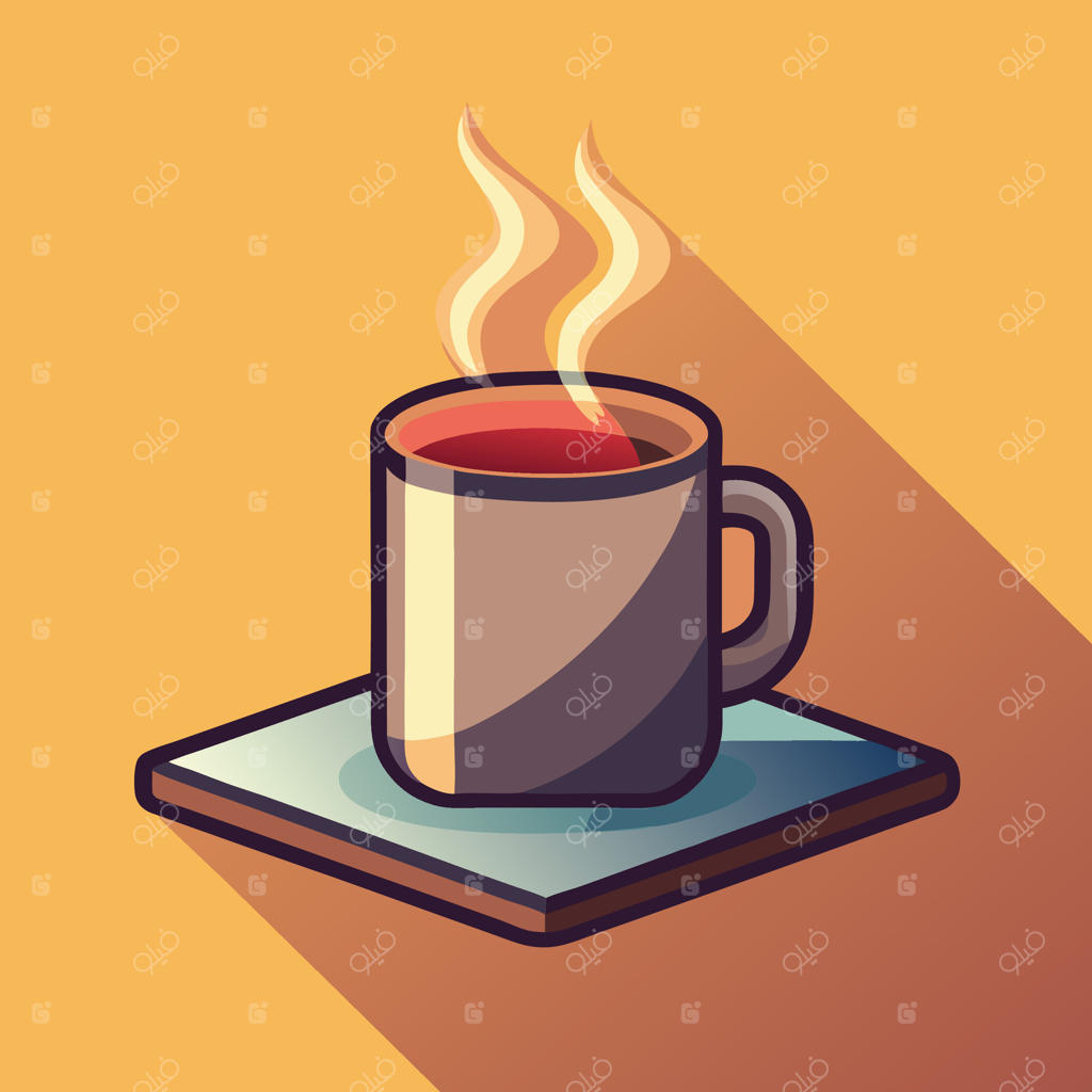 هنر زیبای فنجان قهوه برای طراحی دیجیتال