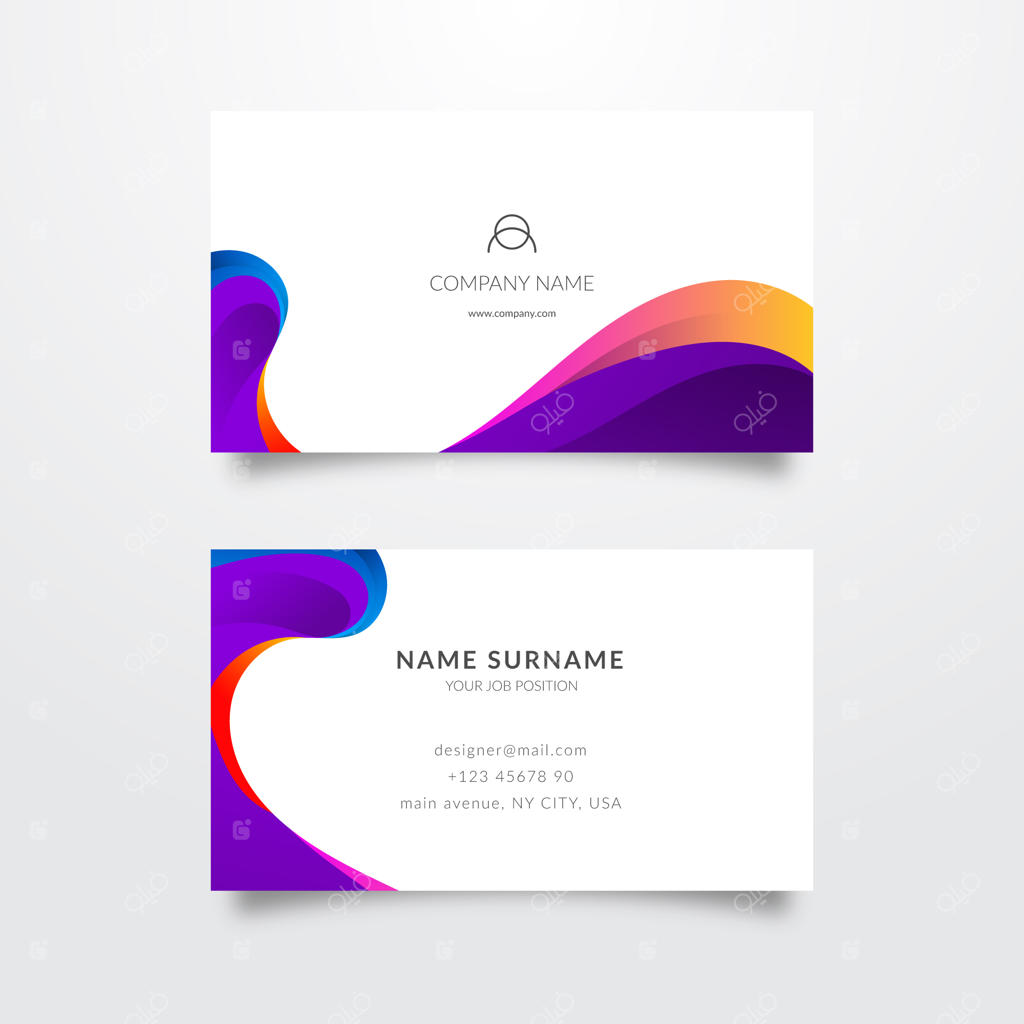 پترن کارت ویزیت رنگارنگ