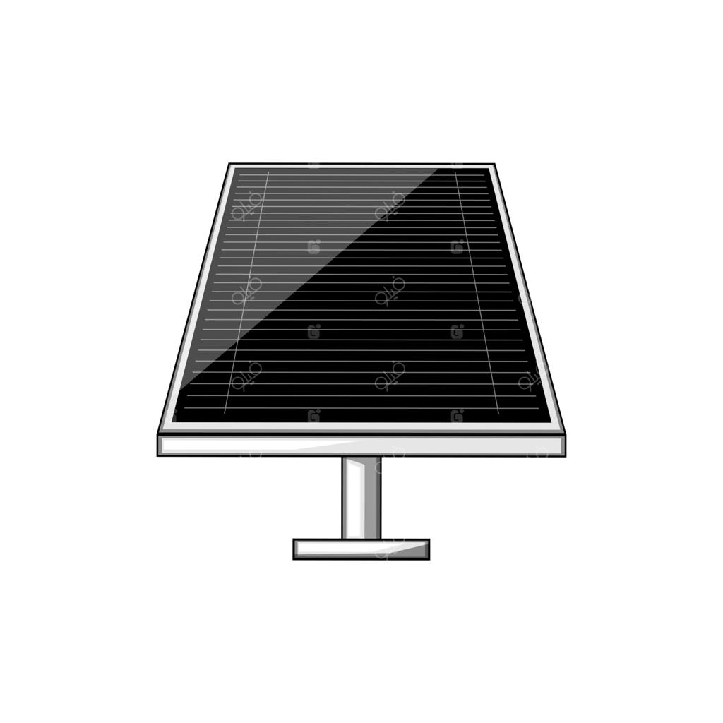 تصویر کارتونی پنل‌های خورشیدی فوتوولتائیک