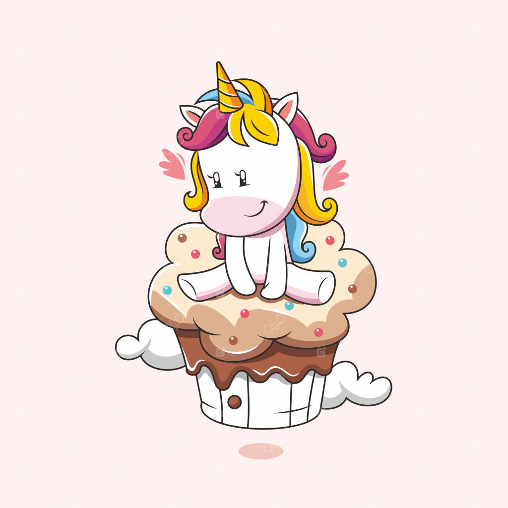 کارتون بامزه اسب تک شاخ دست‌ساز