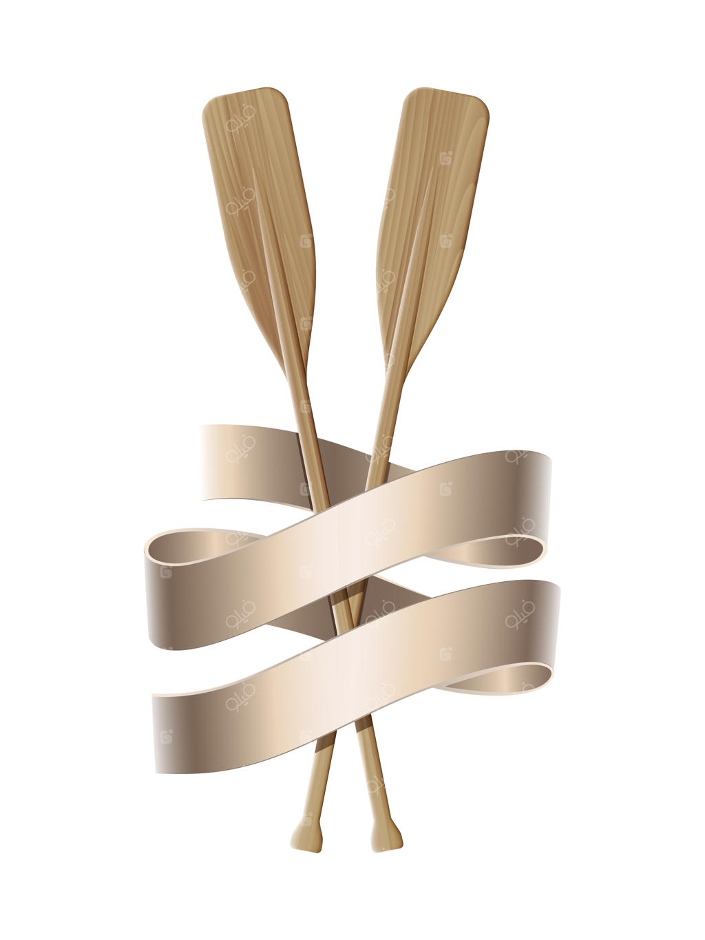 دو پاروی چوبی، پاروهای ورزشی.