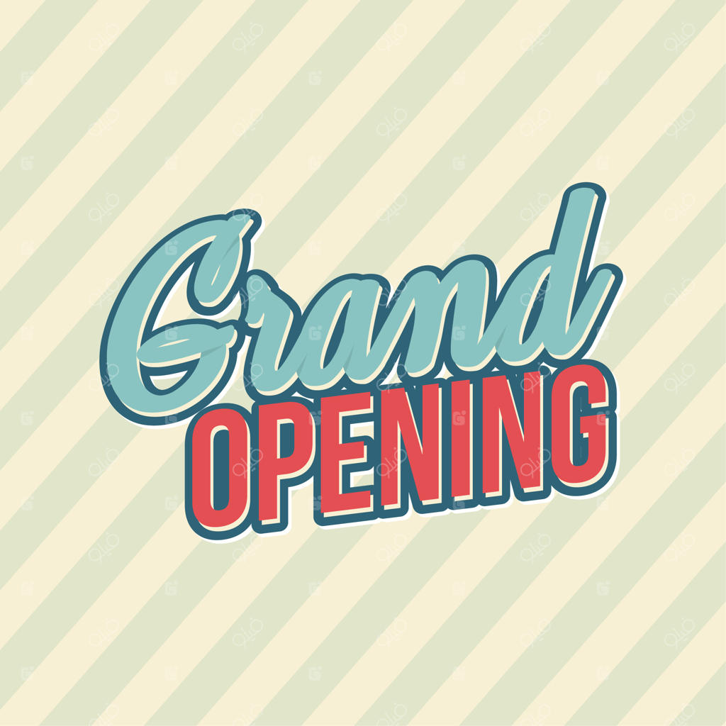 متن افتتاحیه بزرگ در کادر مربعی