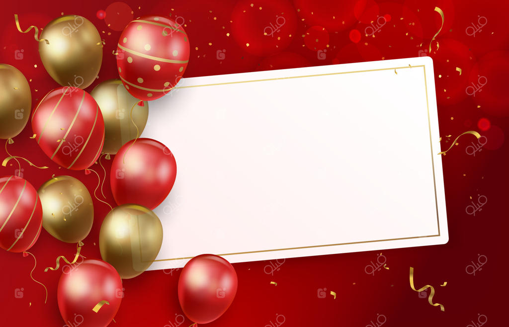 چیدمان بادکنک‌های قرمز، مناسب برای پس‌زمینه و طرح‌های جشنواره‌ای