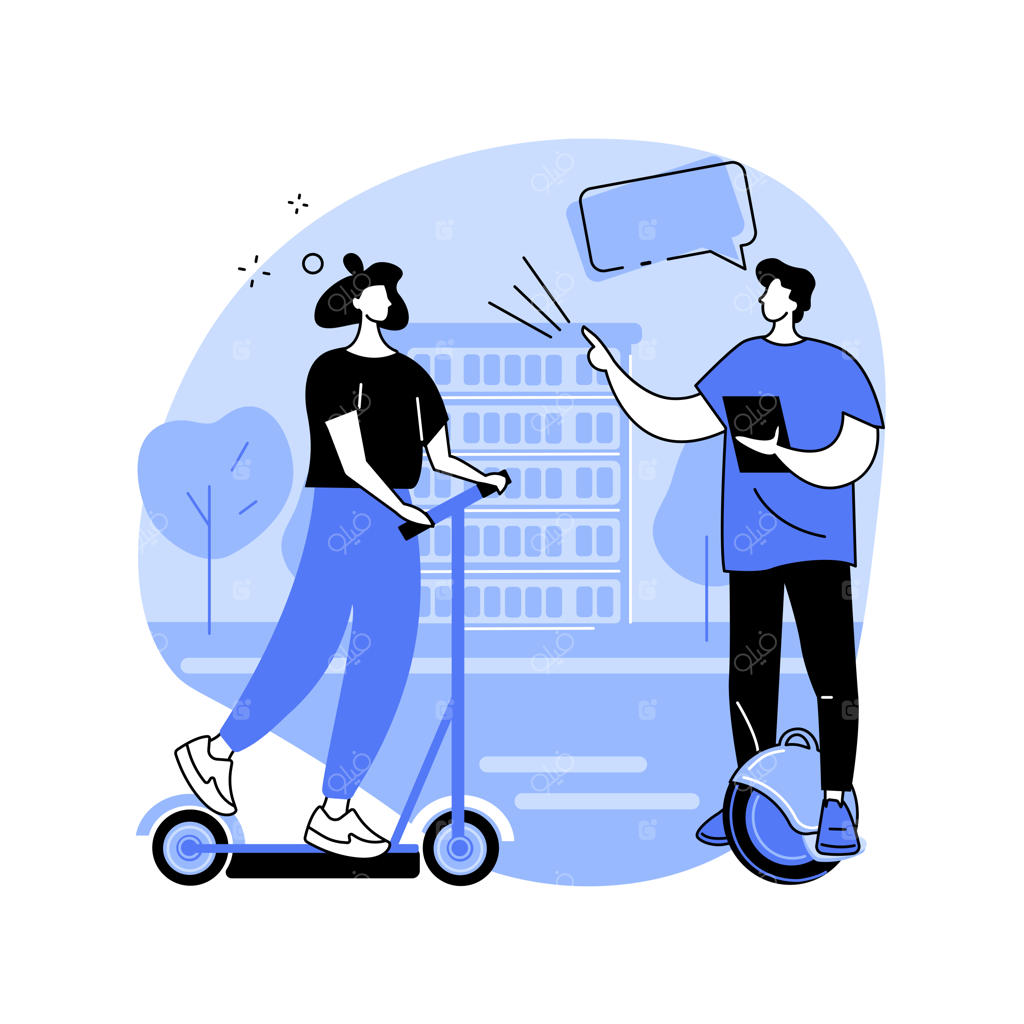 مفهوم انتزاعی حمل و نقل الکتریکی شهری - تصویر برداری برداری