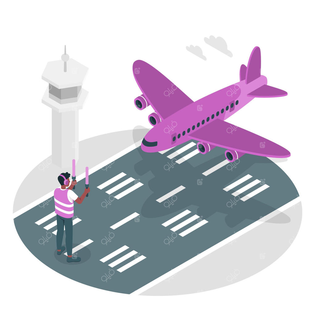 تصویرسازی مفهوم هواپیما