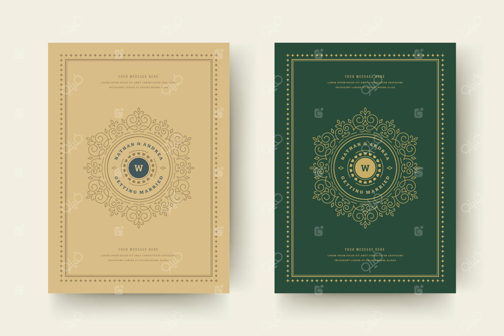 طراحی و تصویرسازی کارت دعوت و اعلام تاریخ عروسی.