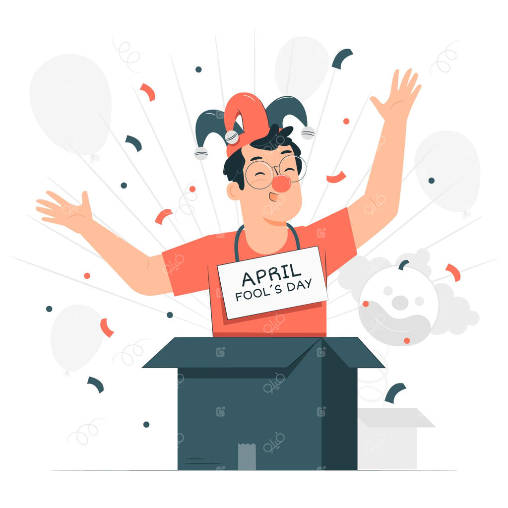 تصویرسازی مفهوم روز اول آوریل (روز احمق‌ها)