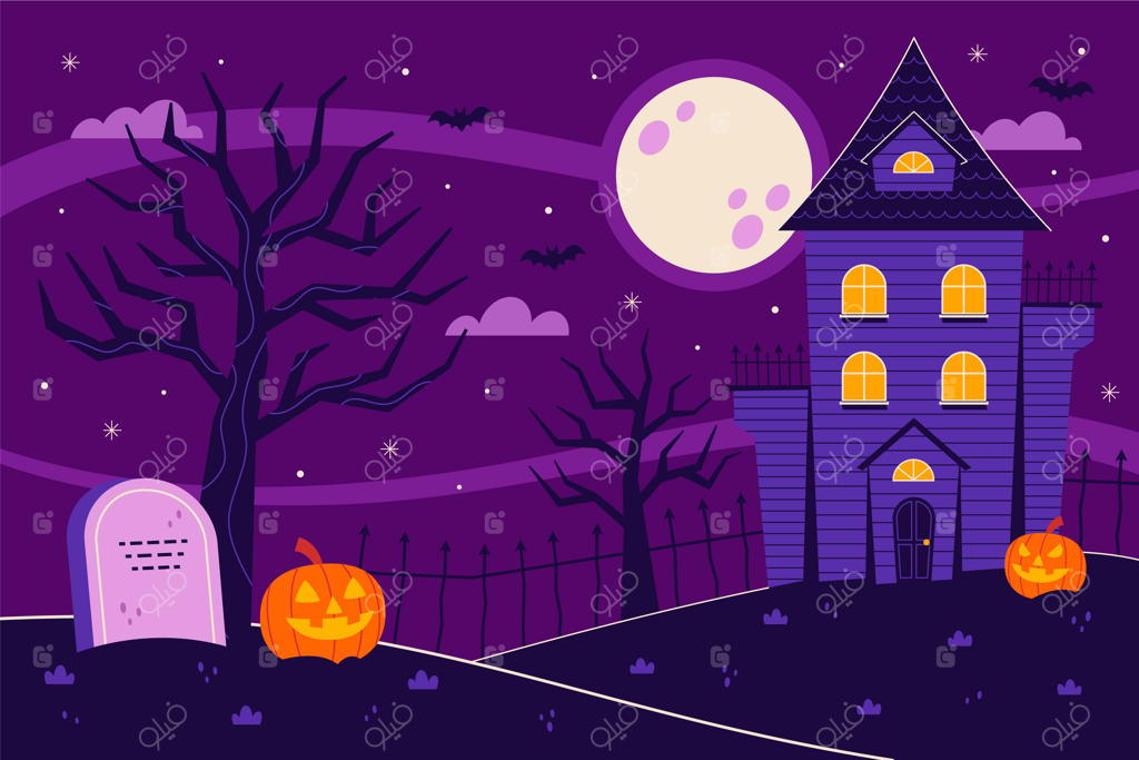 تصویر پس‌زمینه تخت هالووین