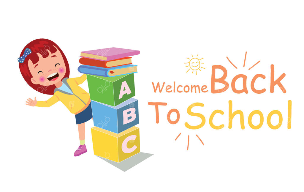 عناصر بازگشت به مدرسه با طراحی ساده