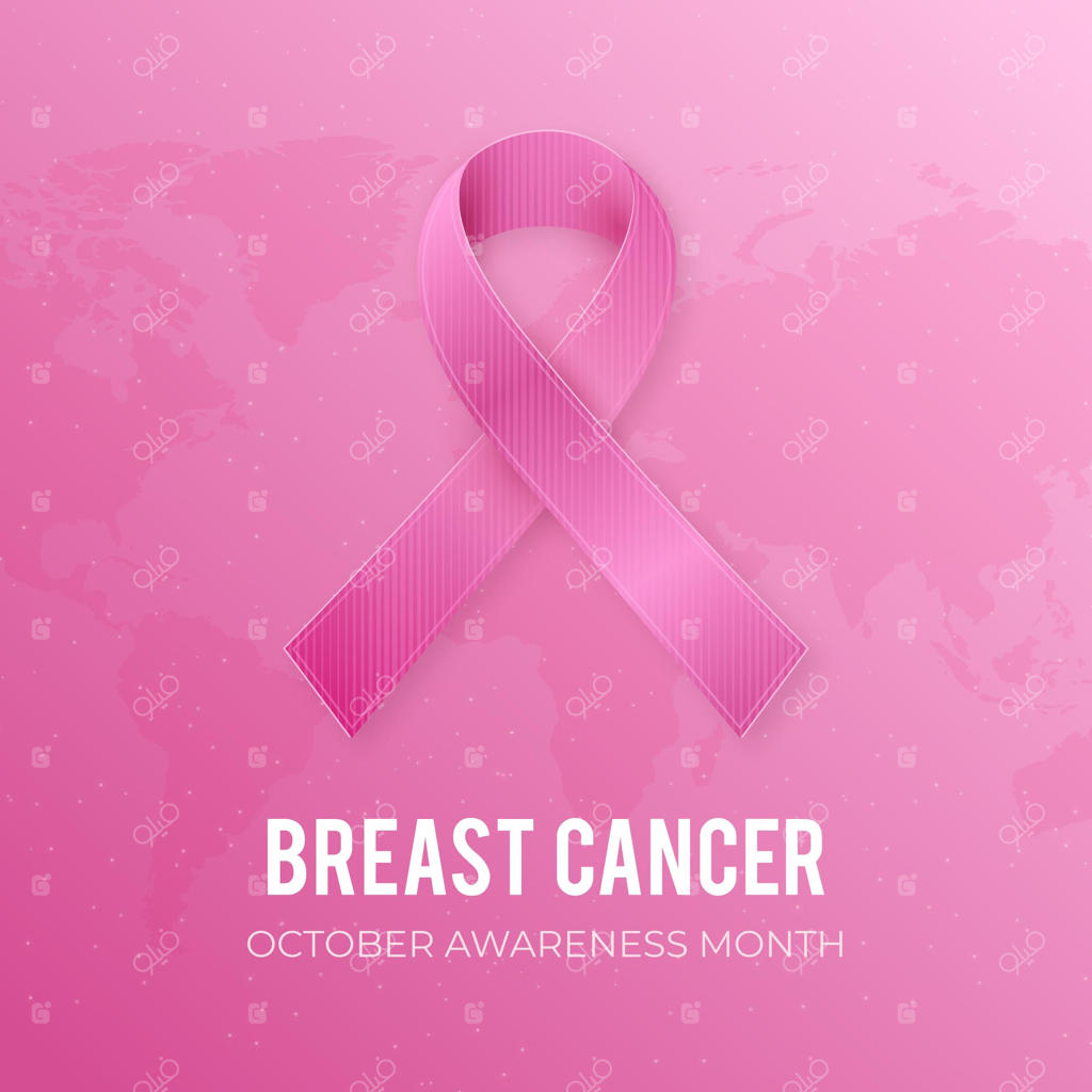 تصویر روز جهانی مبارزه با سرطان پستان با گرادیان رنگی