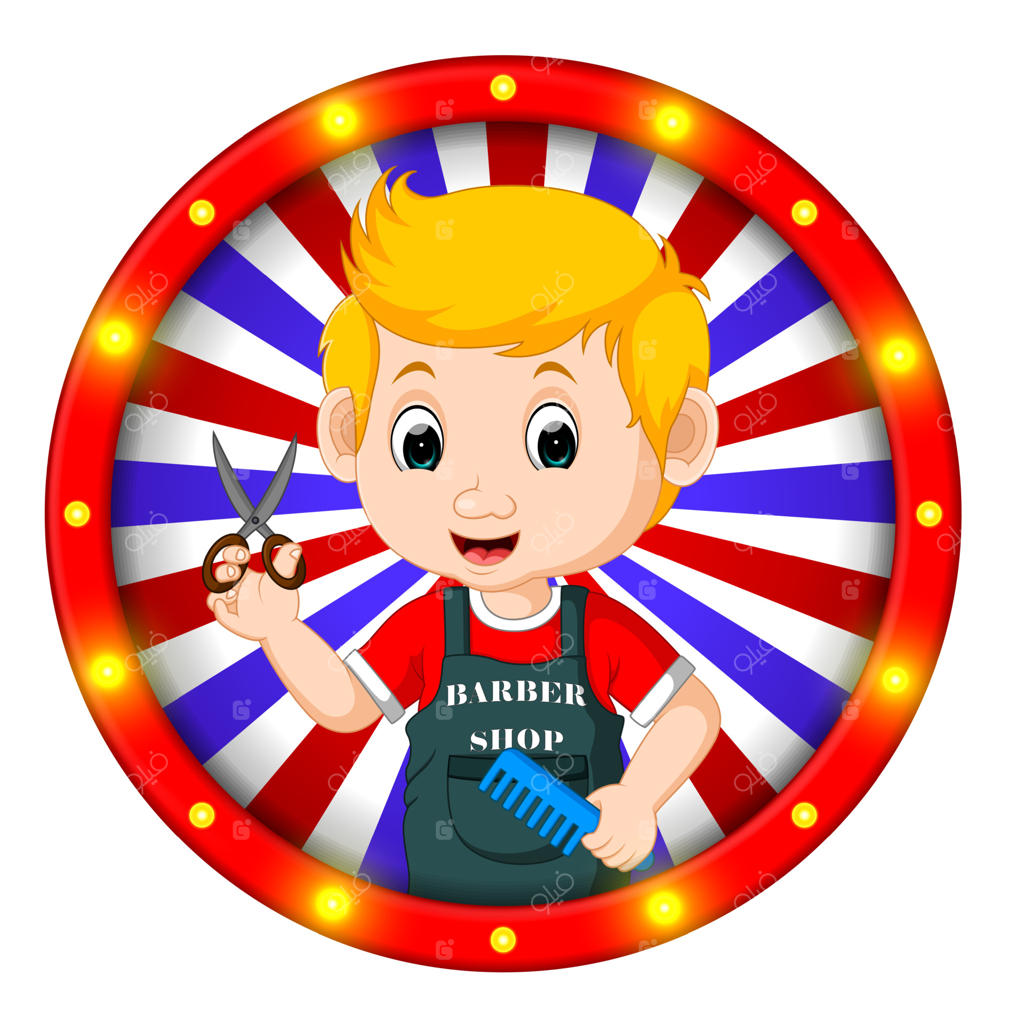 بنر آرایشگاه با چراغ‌های روشن و درخشان