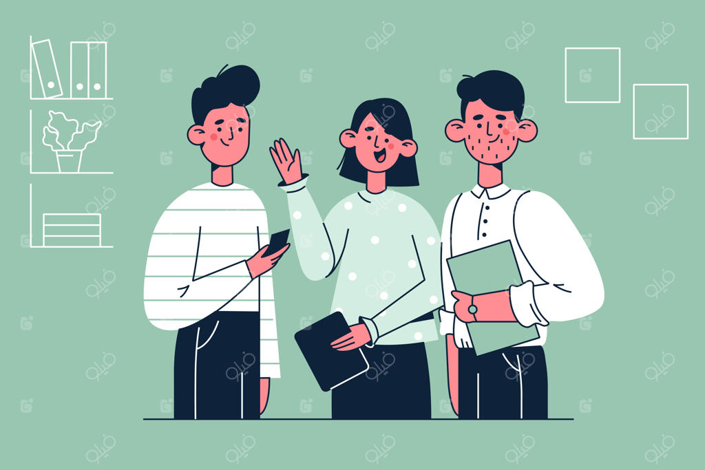 تصویر همکاری و کار گروهی شرکای تجاری و همکاران