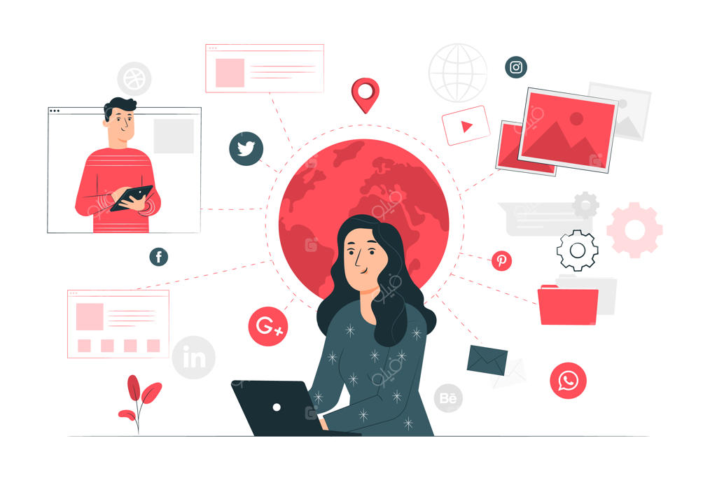 تصویرسازی مفاهیم آنلاین