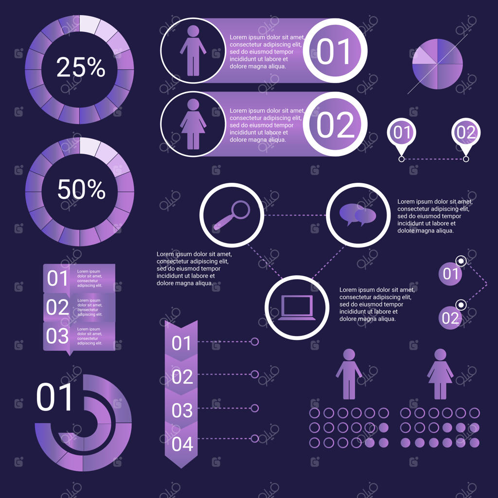 المان‌های اینفوگرافیک فرابنفش