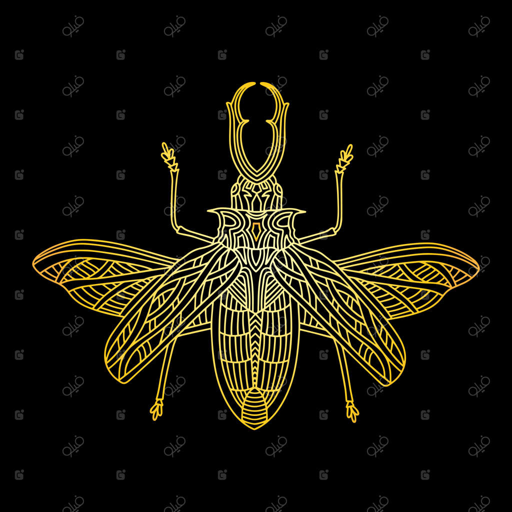 طرح سوسک طلایی به سبک خطی