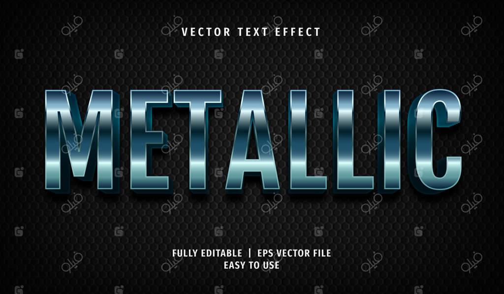 افکت متنی فلزی، سبک متن قابل ویرایش