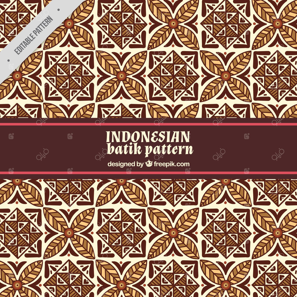 نقوش زینتی با طرح‌های باتیک