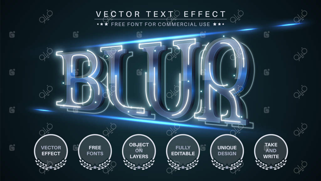 تاثیر متن قابل ویرایش سایبر بلور