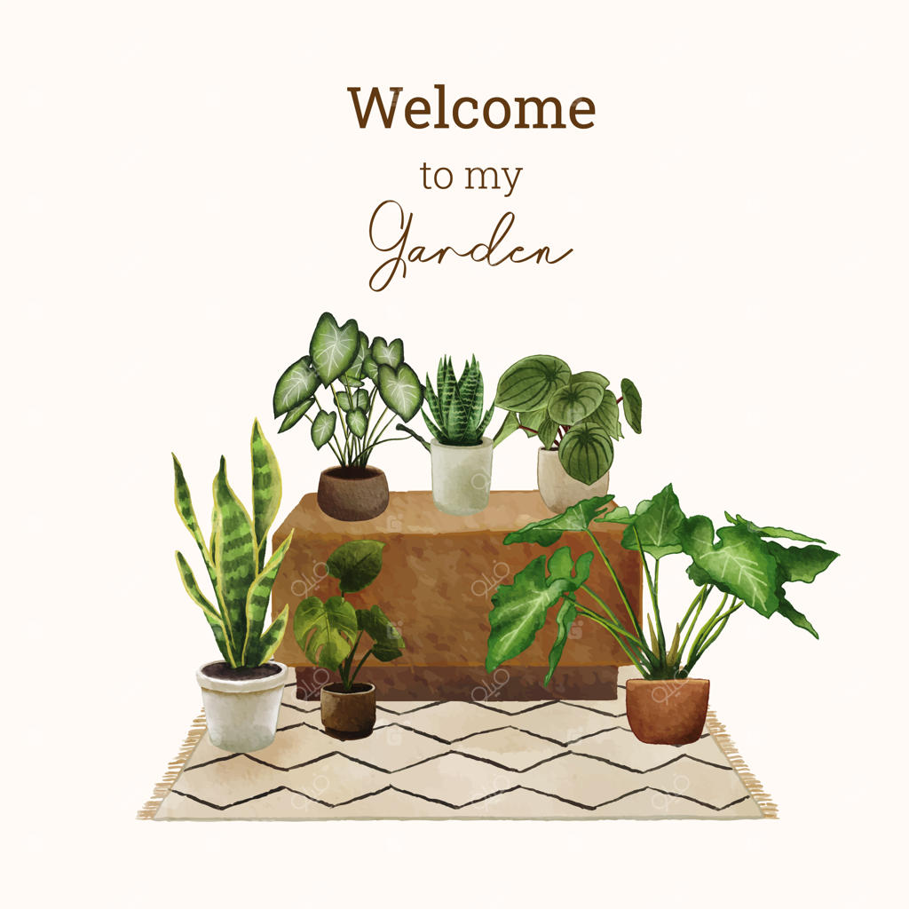 گیاهان طراحی شده با دست همراه با قالب نقل قول