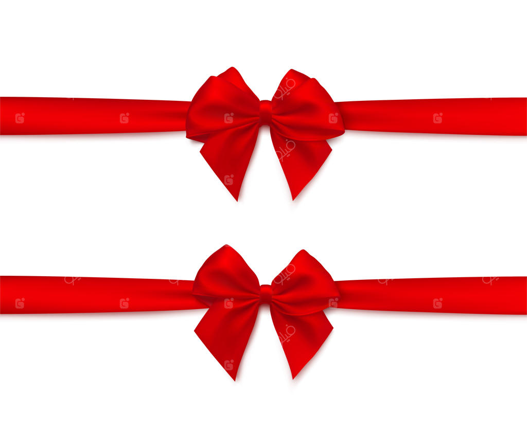 روبان قرمز و یک گره پاپیونی