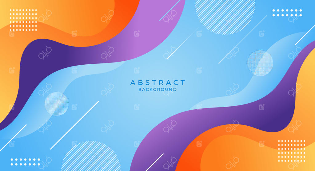 پس‌زمینه مدرن با امواج رنگارنگ