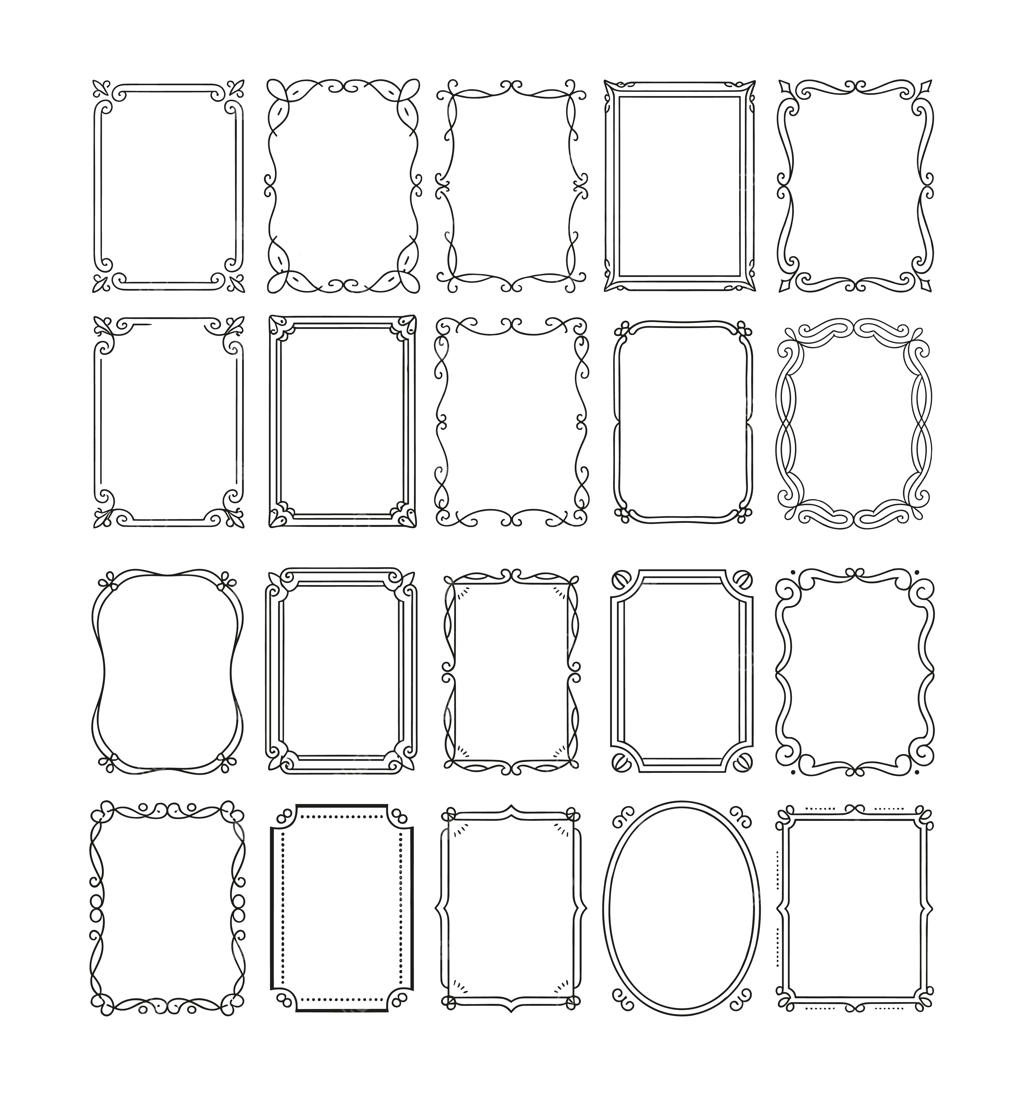 مجموعه حاشیه و قاب‌های تزئینی قدیمی
