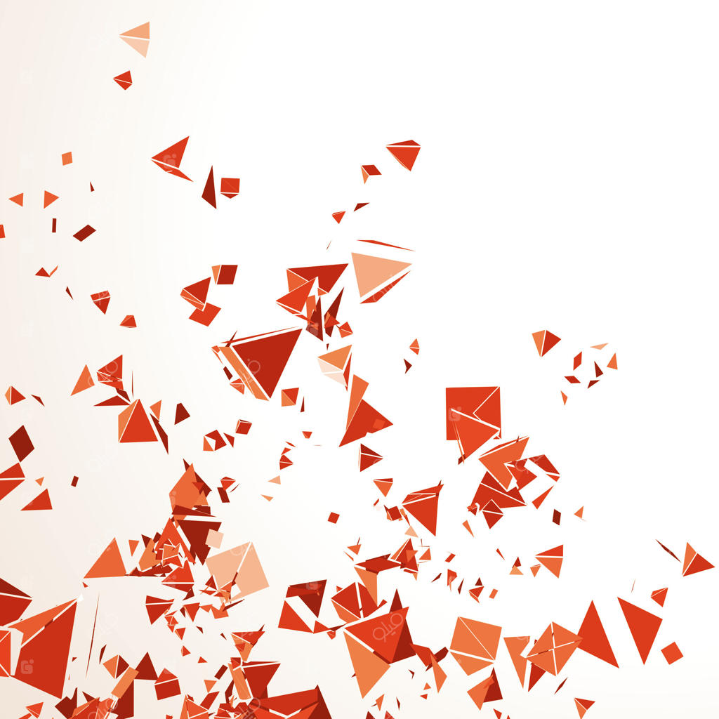 افکت شیشه شکسته روی پس‌زمینه سفید